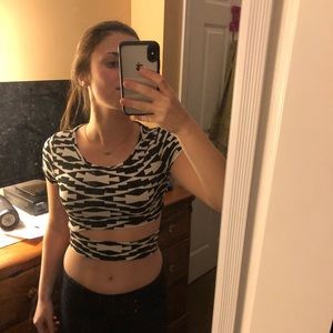 Black and white crop top